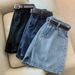 K Cowboy Shorts, Women's New Style, Internet Famous, High Waist, Simple And Slimming, Loose And Wide Leg Versatile A-line Pants. No Belt_mkmklike.com
