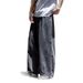 Woven Japanese Retro Wide-Leg Jeans Men, Harem Loose Straight Casual Long Pants, Trendy Brand Floor-Length High Street Pants_mkmklike.com