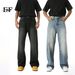 EF JEANS | 2025 Spring New American Street Ripped Jeans Middle Waist Skinny Black Trousers Trendy Men_mkmklike.com