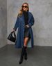 Women's Elegant Denim Trench Coat European American Style Spring Autumn Fashionable Casual Mid-Length Coat_mkmklike.com