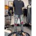 American High Street Patch Ripped Jeans For Men's Fashion Summer New Style, Distressed, Washed, Slim Fit, Versatile,_mkmklike.com