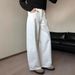 Relaxed Fit White Washed Denim Pants – Straight Leg Unisex Jeans WIth Functional Pockets (S-XXL)_mkmklike.com