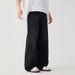Men's Summer Jeans Trendy American Washed Casual Wide Leg Pants Midweight Cotton Blue Black High Street Fashion_mkmklike.com