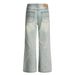 Light Washed Ripped Jeans For Men Punk Vintage Distressed Loose Casual Vib American Street Style Flared Pants_mkmklike.com