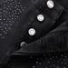 Unisex High-Rise Flared Jeans, Matte Black Gradient With Heart Rhinestones, Y2K Summer Streetwear_mkmklike.com