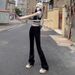 Women’s Clothing high street retro hot girl flared jeans for women high waist slim fit trendy all match bell bottom pants_mkmklike.com