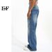 EF JEANS | 2023 New American Retro White Slightly Pulled Pants Slim Washed Straight Wide-leg Jeans Men_mkmklike.com