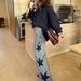 Women's Casual Straight Leg Jeans Five-Pointed Star Design Fashion Denim 2026 European And American Style Loose Fit_mkmklike.com