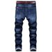 Timeless Washed Blue Jeans | Classic Straight Fit With Comfort Stretch Classic Washed Blue_mkmklike.com