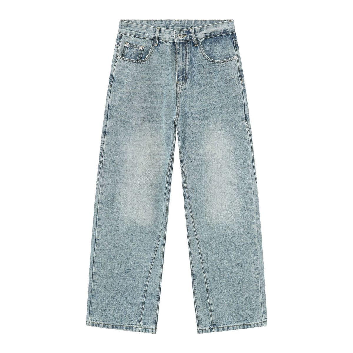 EF JEANS | 2023 New American Simple Basic Versatile Retro Wide Leg Drop Straight Loose Jeans_mkmklike.com
