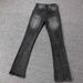 American-style Deconstructed Black Gray Pattern Clean-fit High Street Style Washed Straight-leg Jeans With A Vintage_mkmklike.com