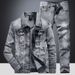 Northfold Light Blue Denim Suit Men Slim Fit Korean Style Stretch Two-Piece Set 2025 Spring Autumn Trendy Jacket Coat_mkmklike.com