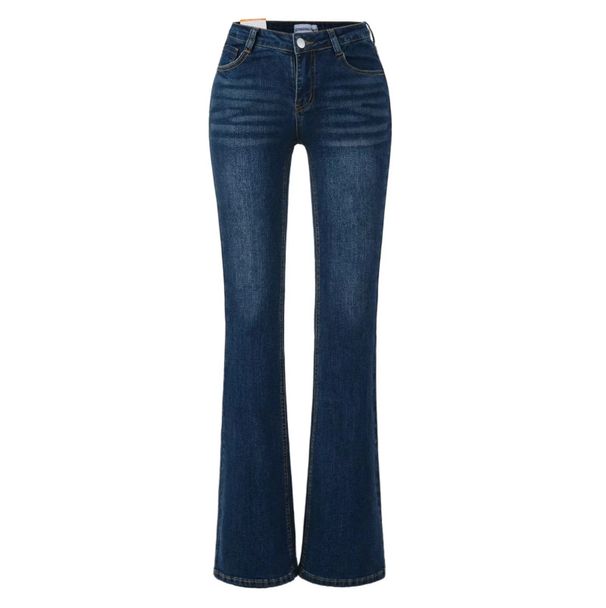 Women's Low-Rise Bootcut Jeans - Vintage Flared Pants For Curvy Hips & Lifted Butt, Black/White/Navy/Light Blue (Xs/S/M/L)_mkmklike.com