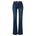 Women's Low-Rise Bootcut Jeans - Vintage Flared Pants For Curvy Hips & Lifted Butt, Black/White/Navy/Light Blue (Xs/S/M/L)_mkmklike.com