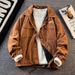 Corduroy Couple Men's Autumn American Trendy Brand Cool Workwear Top Japanese Style Cardigan Jacket Coat_mkmklike.com