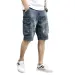 2025 2025 Summer Casual Loose Five Pockets Men's Denim Shorts Trendy Loose Workwear Pants Vintage Blue Jeans Loose Fit Comfortable_mkmklike.com