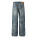 American Style Washed Vintage Jeans For Men Loose Deconstructed Design Versatile Straight Wide-Leg Pants_mkmklike.com