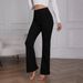 2025 European And American Cross-Border Elastic Waist High-Waist Stretch Slim Fit Flared Hip-Lifting_mkmklike.com