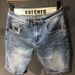 Men's High-End Retro Style Korean Trendy Summer Denim Shorts Low Waist Stretch Slim Fit Blue Jeans Five Point Pants_mkmklike.com