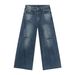 Men's Clothing High Street Ripped Jeans For Men High Loose Straight Wide Leg Trousers_mkmklike.com