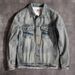 Loom Style Lapel Motorcycle Jacket For Men, Unique Retro Slim Fit Fashion American Casual Denim Top, European Goods_mkmklike.com