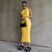 Women's Fashion Casual Knitted Sleeveless Round Neck Dress_mkmklike.com