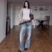 Men's Clothing Vintage Washed Distressed Cat Whisker Micro Flare Jeans In Ice Blue - High Waisted Cotton Denim Pants For Women & Men_mkmklike.com