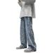 Men's Clothing Straight Jeans Men's Autumn Trend Hip Hop All Match Wide Leg Pants Ins Loose Large Size Design Pants_mkmklike.com