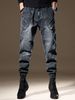 Men's Clothing Casual Straight Leg Jeans Loose Fit Workwear Pants With Multi-Pockets Stretch Denim Streetwear Style (Light Blue, Sizes M-4XL)_mkmklike.com