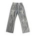 Early Spring New Hot Stamping And Floor Dragging Jeans, 2025 High Waist Loose Summer Versatile Fashion Wide Leg Pants,_mkmklike.com