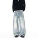 Men's Clothing High Quality Cleanfit Curved Jeans Washed Bamboo Texture Couple Pants_mkmklike.com