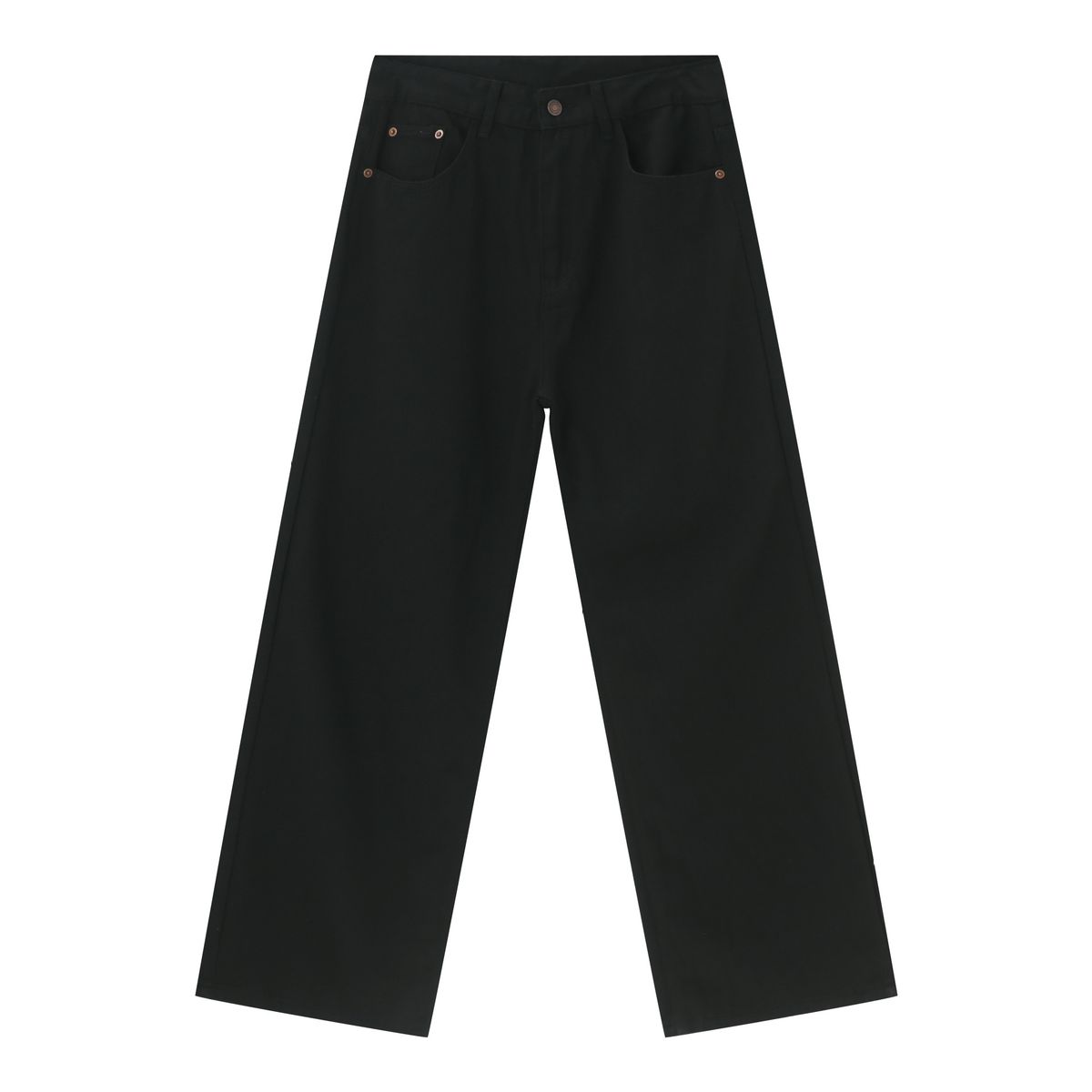 EF JEANS | 2024 New Vintage Japanese Trend Straight Casual Pants Black Washed Loose Jeans_mkmklike.com