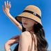 Hot Sale Bucket Spring Summer Hollow Cotton Linen Hat Solid Color Sunhat Fisherman Caps Casual Foldable Beach Cap_mkmklike.com
