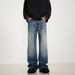 Men's Clothing Men's American Streetwear Jeans - Lightning Wash Straight Leg Bootcut Denim Pants (S-3XL)_mkmklike.com