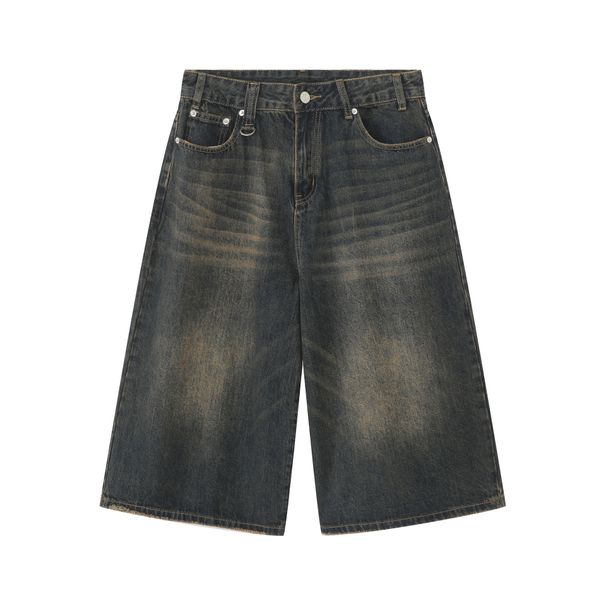 EF JEANS | 2024 Summer New Product Korean Version Loose Hong Kong Style Wide-leg Flared Jeans Cropped Pants Trendy And Old_mkmklike.com
