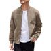 European And American New Autumn Pilot Jacket Coat Cross-Border Men's Casual Plus Size Suede Zipper Stand Collar Top_mkmklike.com