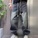 Men's Plus Size Ripped Straight Leg Jeans American Casual Retro Gradient Washed Denim Wide Leg Drape Low Waist Long Spring Style_mkmklike.com