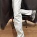White Jeans Men's Summer New American Fashion Brand High Street Pine Straight Leg Casual Pants Slightly Flared_mkmklike.com