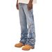 Men's Clothing Hot Sale Autumn Gradient Wide Leg Denim Pants Fashion Embroidery Diamond Men's Straight Pants_mkmklike.com