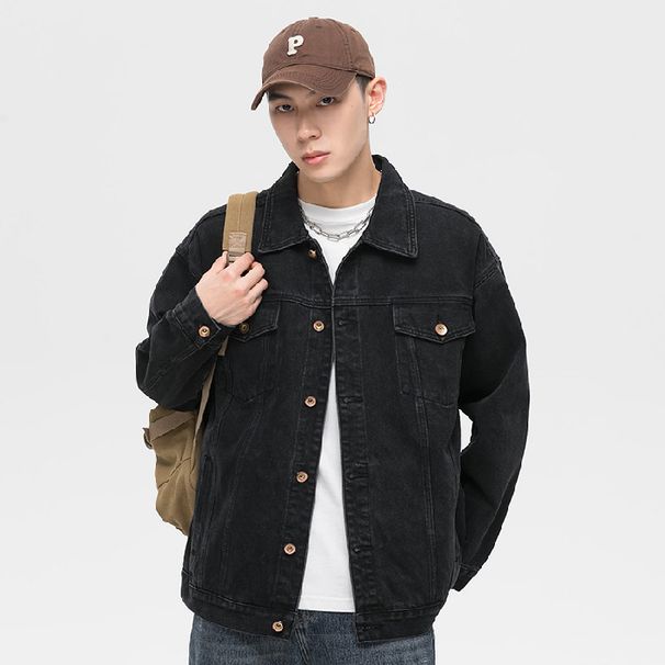 Workwear Denim Jacket, Men's High-End Loose Versatile Top, Rugged And Handsome American Casual Jacket_mkmklike.com