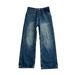 Men's Clothing Original New Dark Blue Washed Cleanfit Loose Straight Versatile Jeans_mkmklike.com