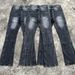 Retro Washed Black Jeans – High-Stretch Bamboo Cotton With Lightning Fading & Distressed Details – Vintage Bootcut Denim For Men & Women_mkmklike.com