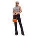 Women's Stretch Flared Jeans | Mid-Rise Bootcut | Vintage Wash Denim | Comfortable Loose Fit | Black Casual Pants_mkmklike.com