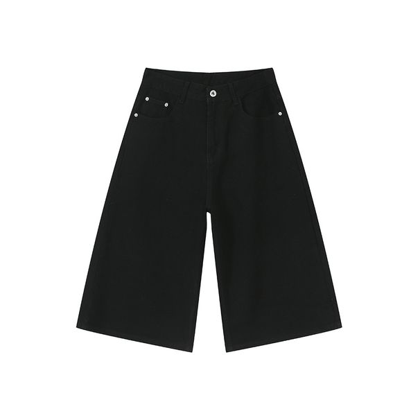 EF JEANS | 2024 Summer New American Fashion Retro Loose And Thin Seven-point Jeans Trendy Versatile Black_mkmklike.com