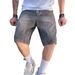 Men's American Style Denim Shorts Summer Thin Straight Leg Loose Fit Mid-Length Casual Five Point Trendy Pants_mkmklike.com