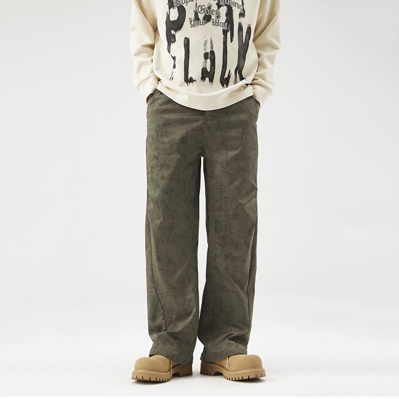 2024 New In Stock Trdy M's Retro Casual Straight Loose Comfortable Street Fashion Stylish Versatile Long Pants For_mkmklike.com