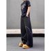 American Retro Washed Black Scimitar Jeans Men's Spring And Autumn Trendy High Street Loose Casual Wide-leg Trousers Men_mkmklike.com