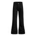 Hippie Trend Vibes Flared Jeans For Men High Street Solid Color Versatile Basic Loose Casual Long Pants_mkmklike.com