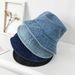 Hot Sale Unisex Cotton Bucket Hats Women Summer Sunscreen Panama Men Denim Fabric Sunbonnet Outdoor Fisherman Hat Beach Cap_mkmklike.com