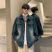 Men's Clothing Retro Denim Jacket Spring And Autumn New Gradient Washed Old High Street Loose Jacket_mkmklike.com